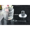 crystal jar ,crystal ice cream pot with spoon,crystal snack jars